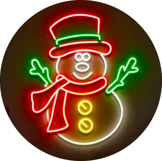 Snowman Neon Sign