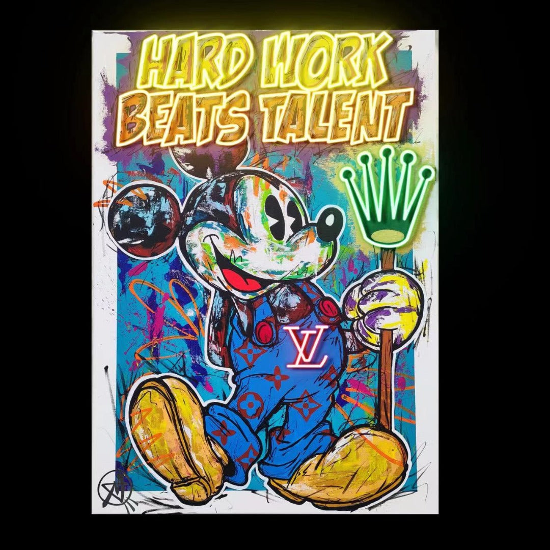 Mickey - Hard Work Beats Talent (NeonDreams X DR.ARTWORKS)